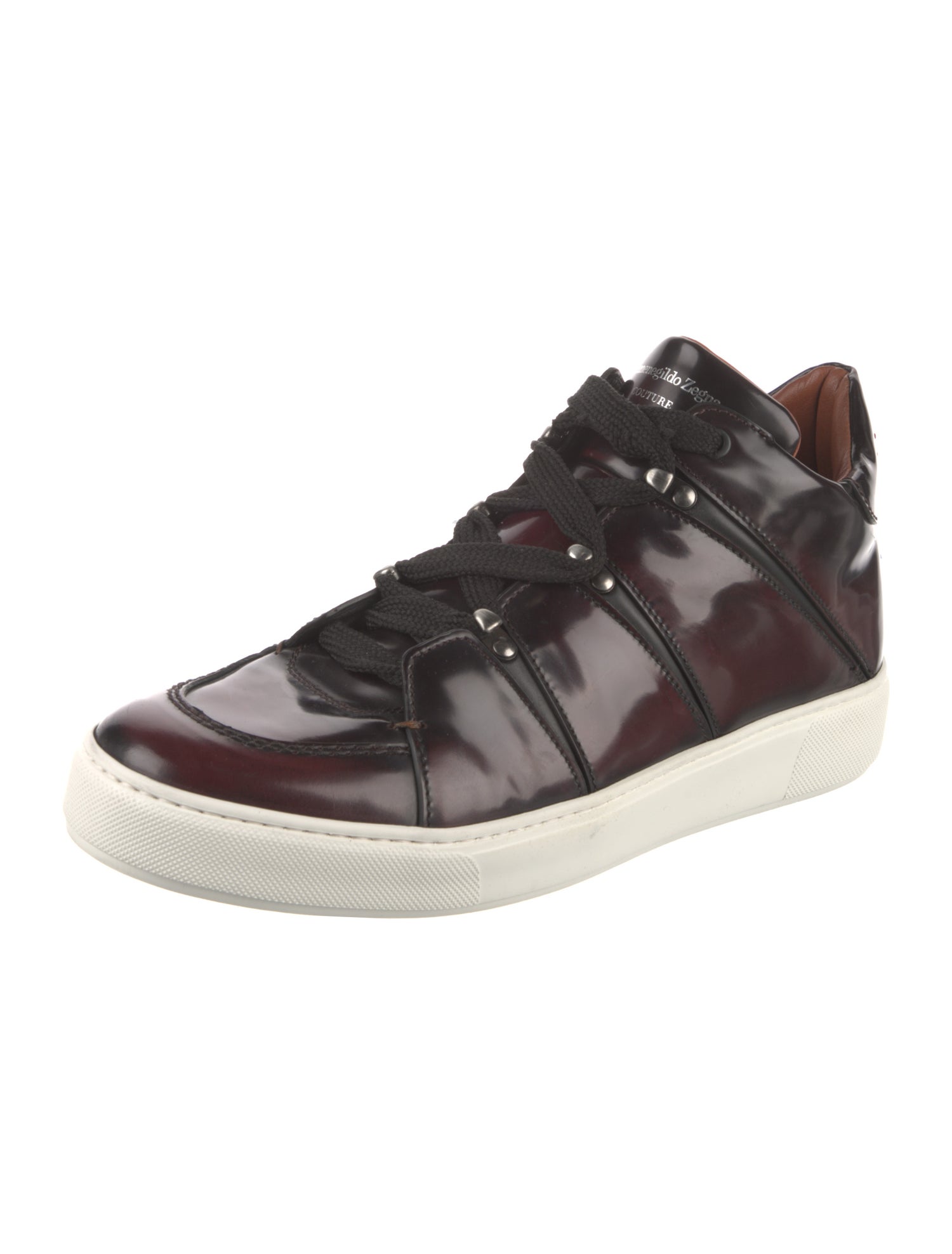 Ermenegildo Zegna Couture Leather Printed Sneakers