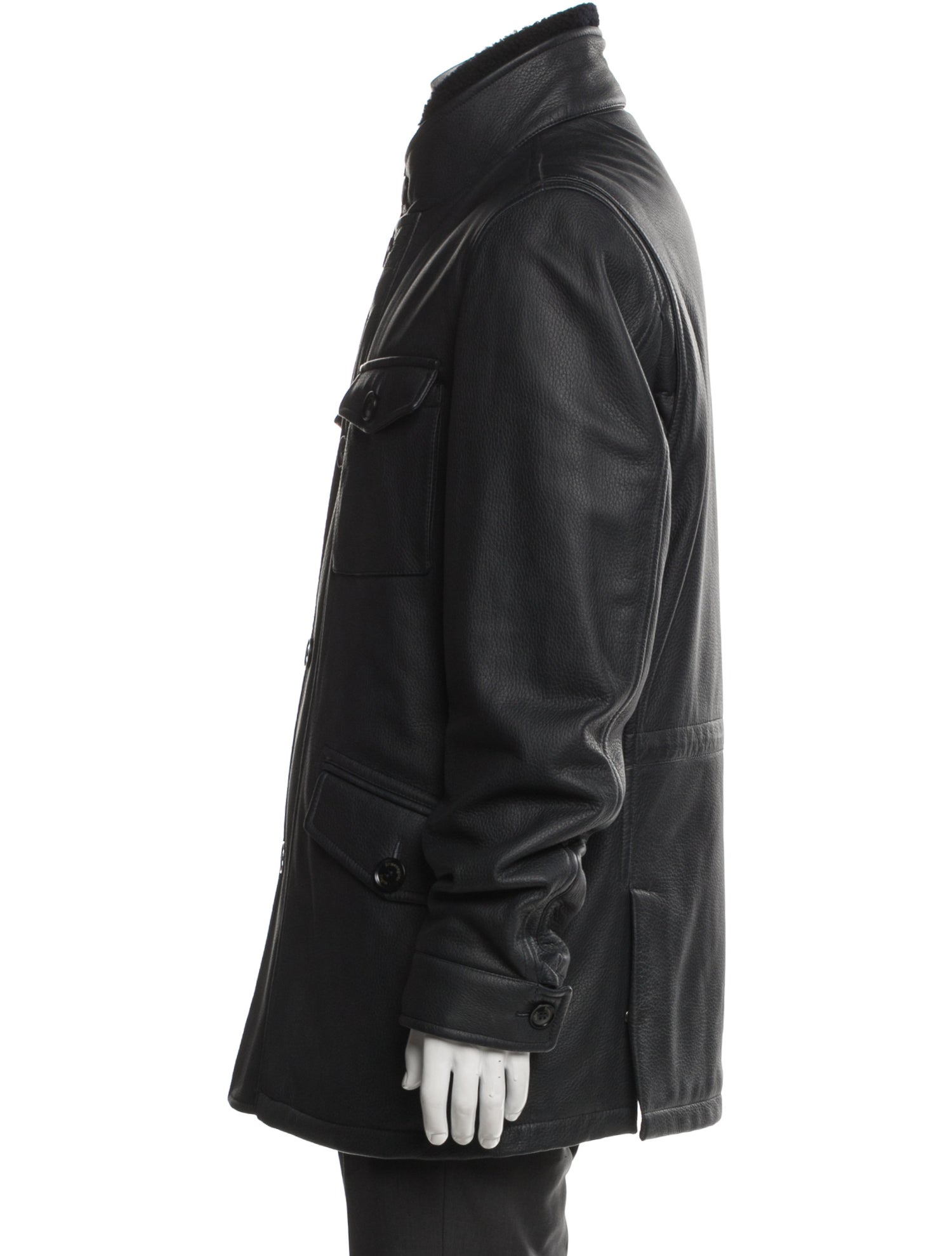 Ermenegildo Zegna Couture Leather Utility Jacket