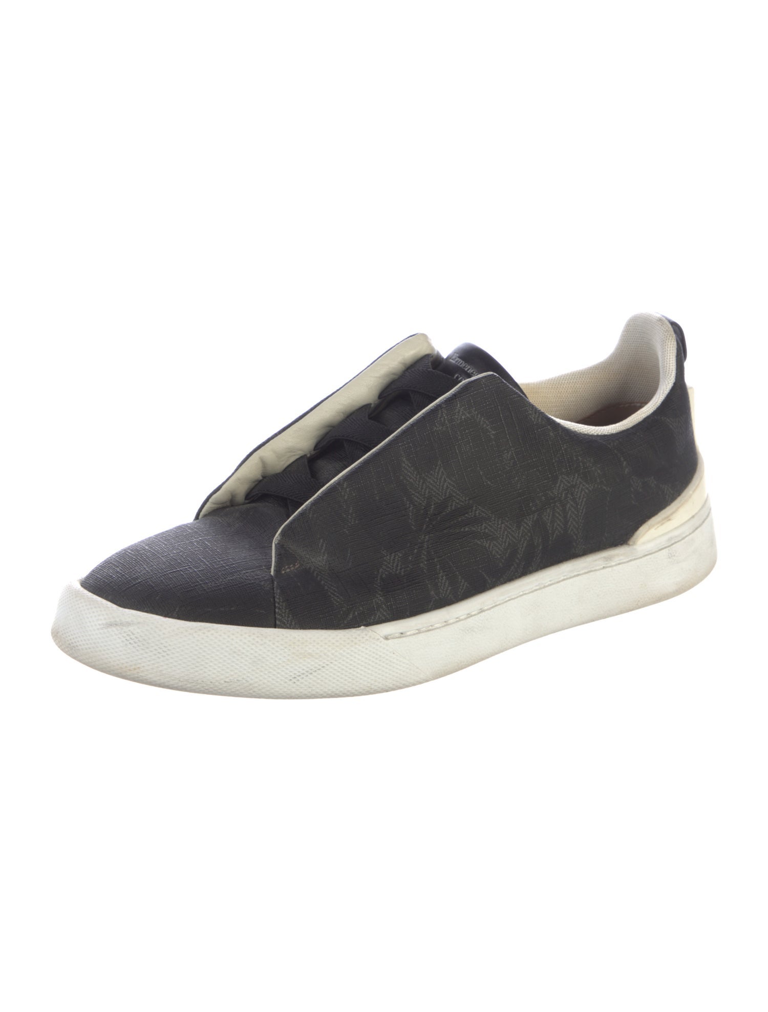 Ermenegildo Zegna Couture Leather Printed Sneakers