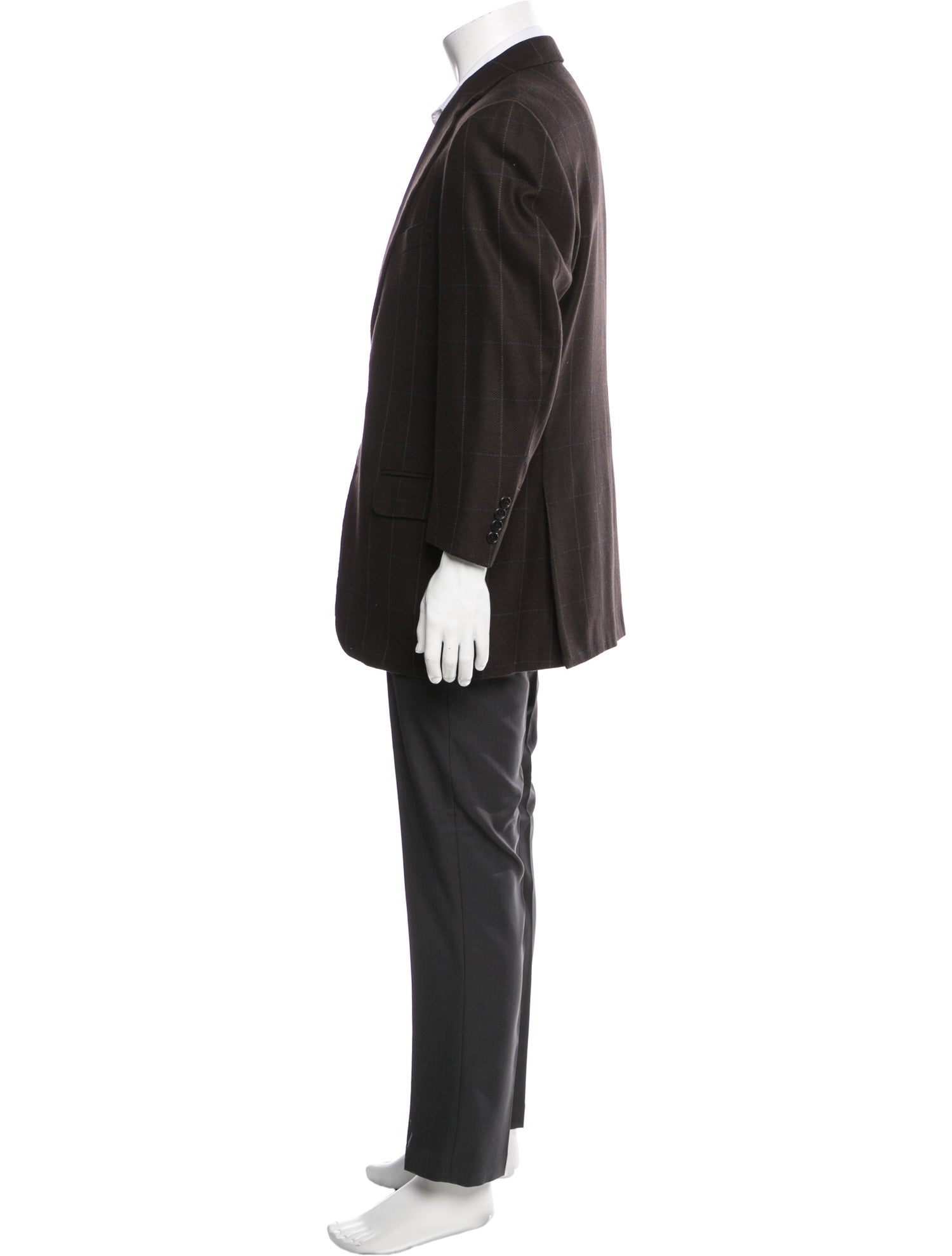 Ermenegildo Zegna Wool Plaid Print Blazer