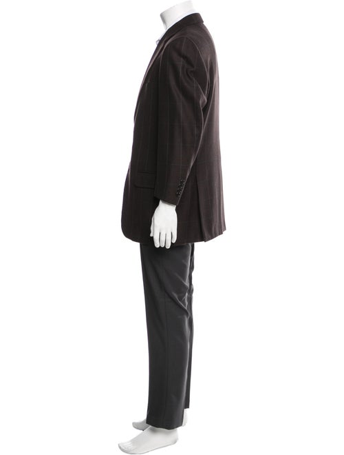 Ermenegildo Zegna Wool Plaid Print Blazer