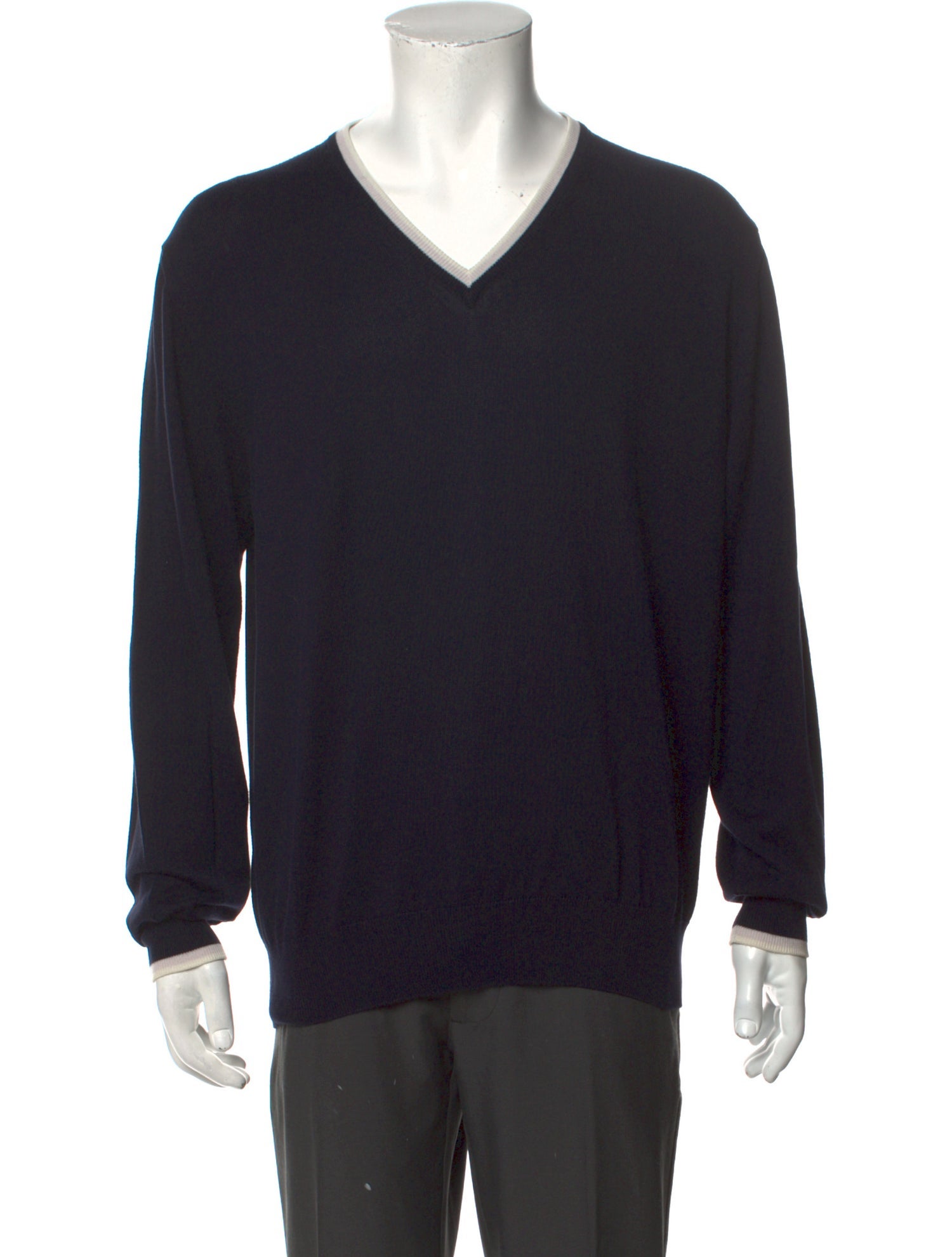 Ermenegildo Zegna V-Neck Long Sleeve Pullover