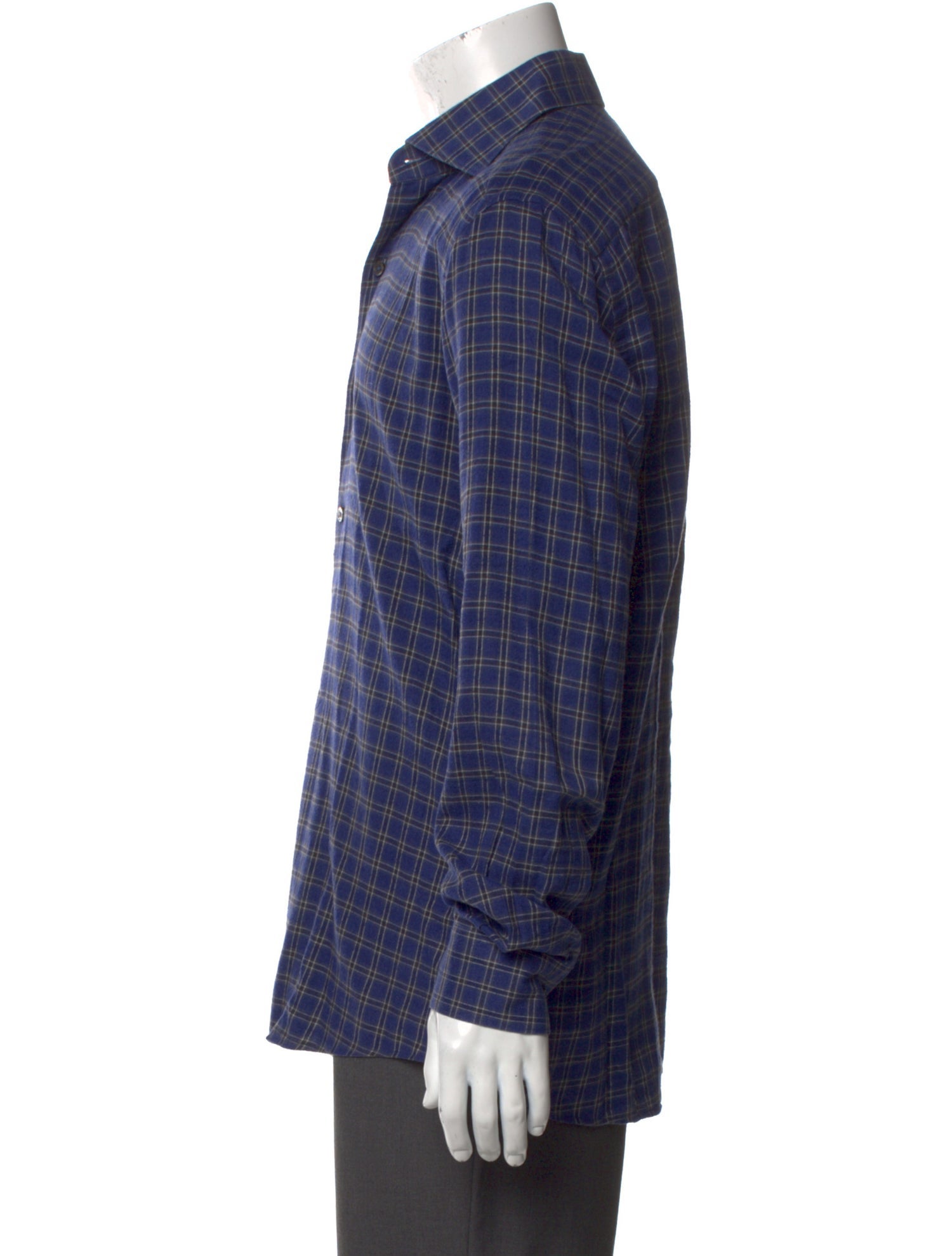Ermenegildo Zegna Plaid Print Long Sleeve Shirt