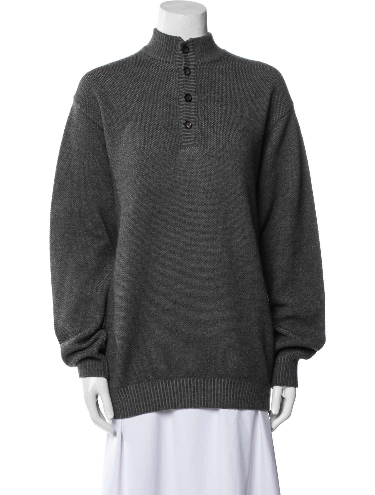 Ermenegildo Zegna Wool Mock Neck Polo Sweater