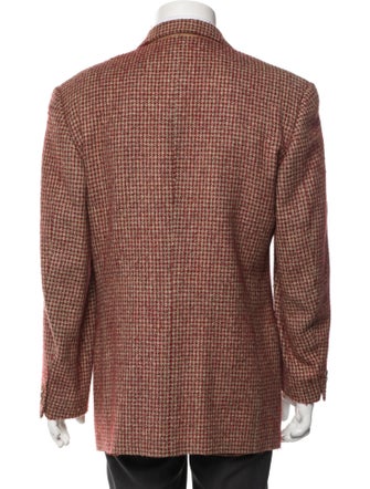 Ermenegildo Zegna Wool Houndstooth Print Blazer