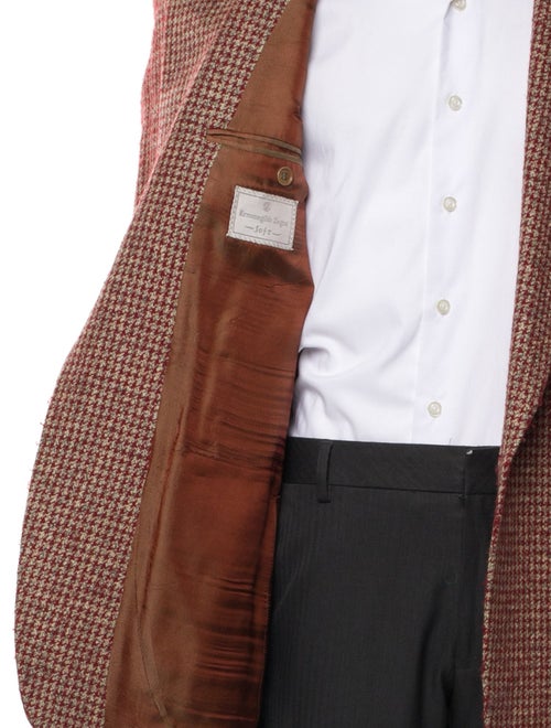 Ermenegildo Zegna Wool Houndstooth Print Blazer
