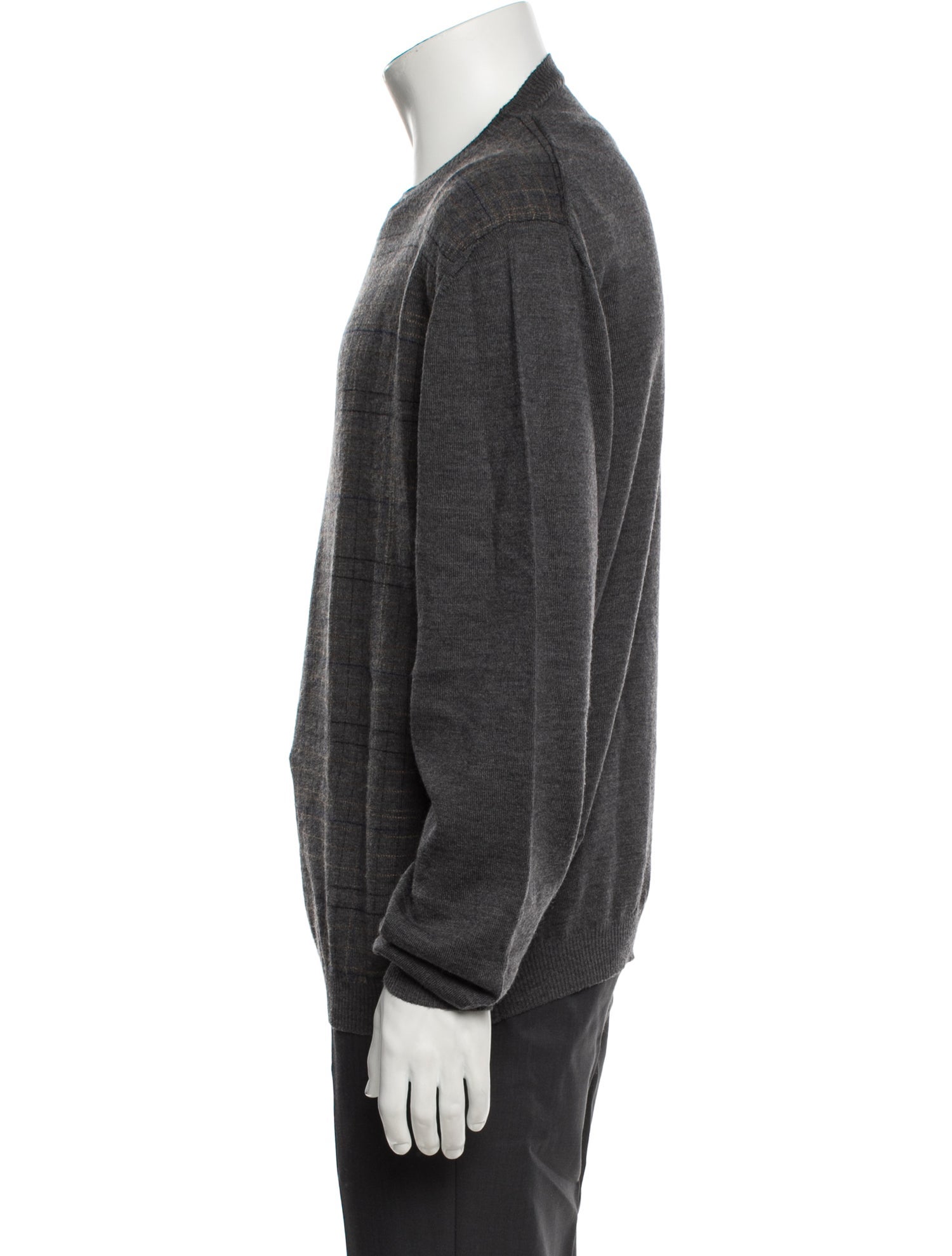 Ermenegildo Zegna Wool Plaid Print Pullover