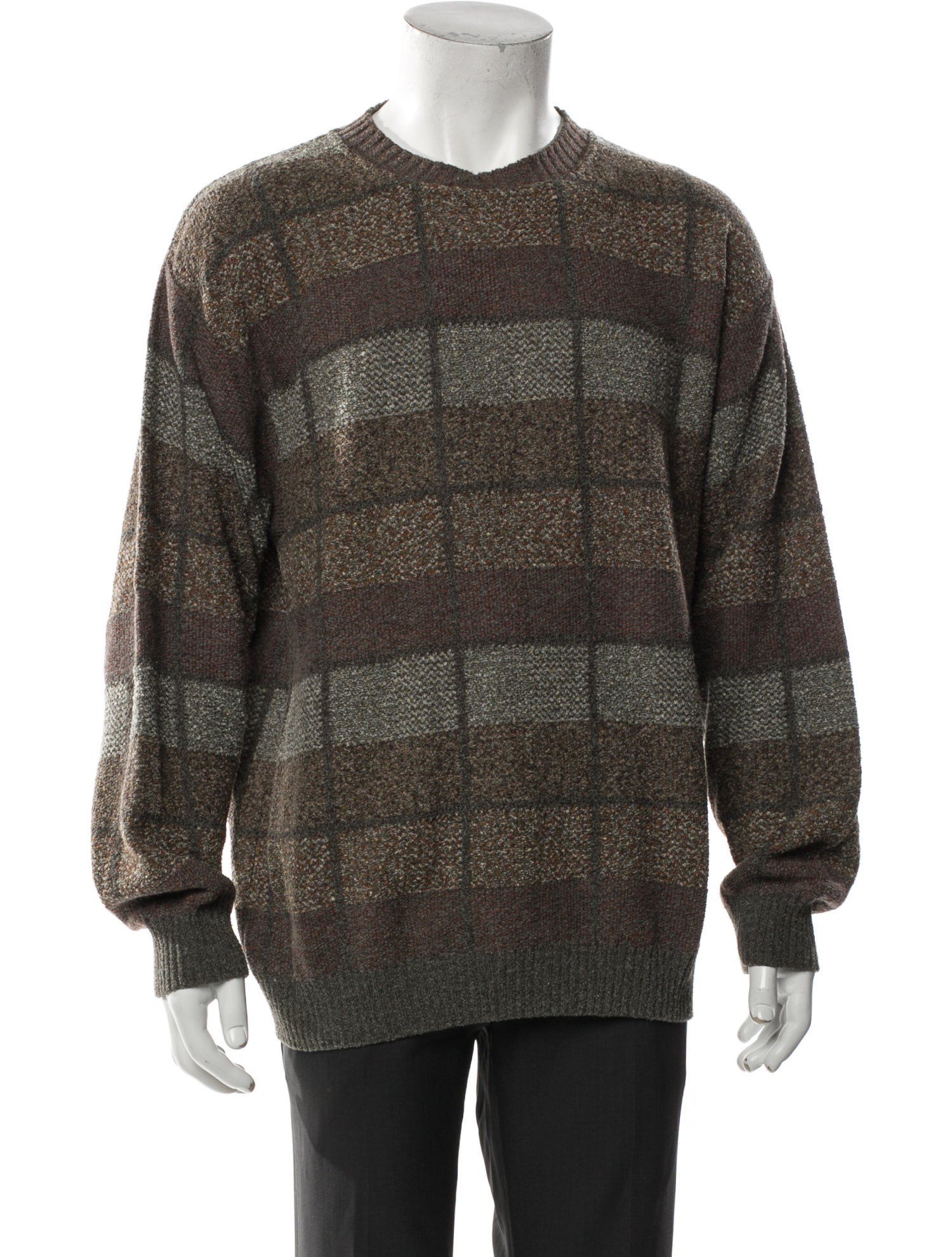 Ermenegildo Zegna Wool Plaid Print Pullover