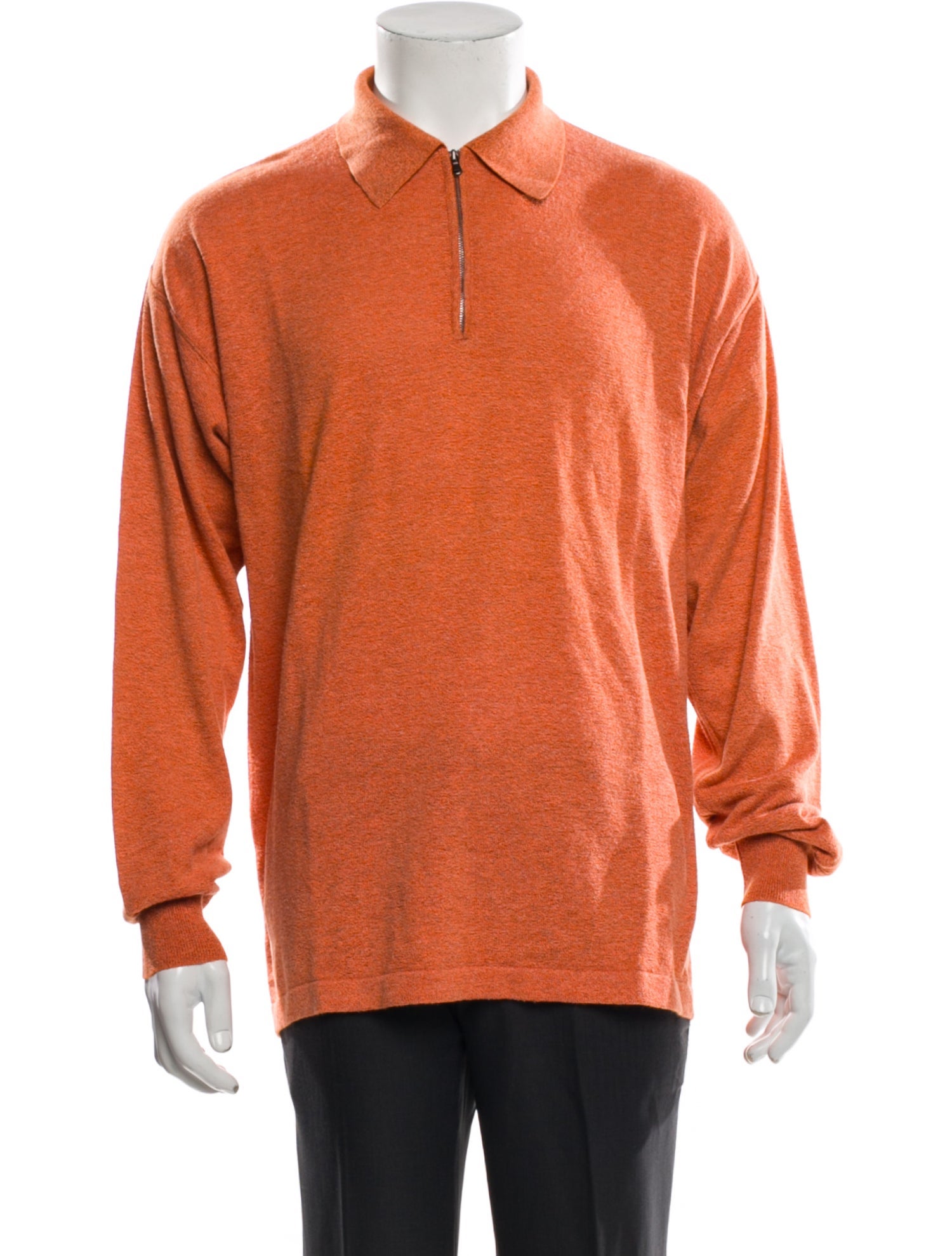 Ermenegildo Zegna Collar Long Sleeve Polo Sweater