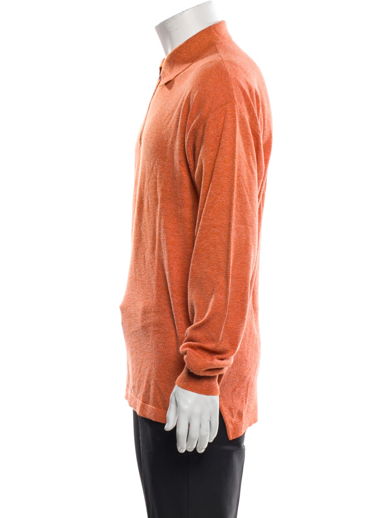 Ermenegildo Zegna Collar Long Sleeve Polo Sweater