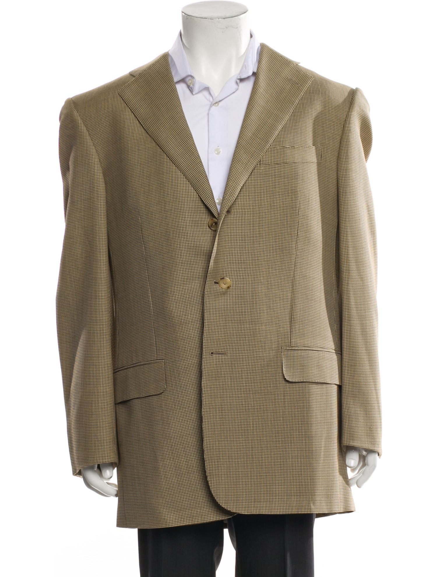 Ermenegildo Zegna Wool Houndstooth Print Blazer