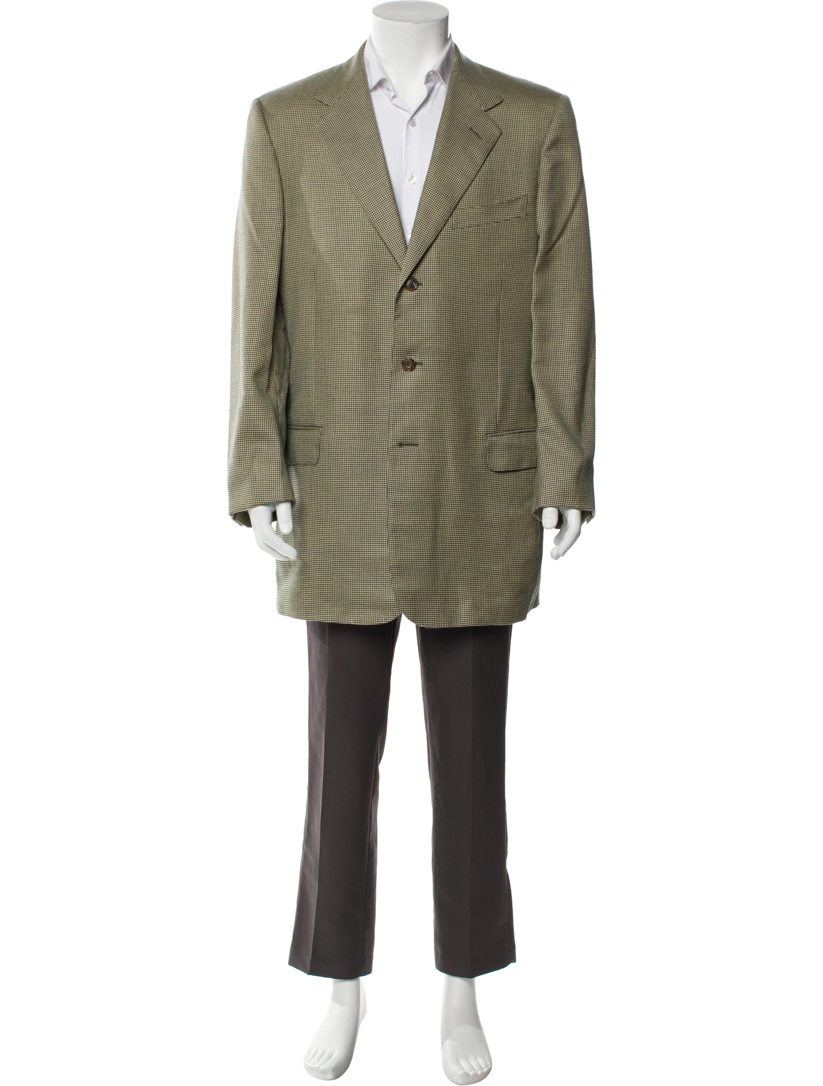 Ermenegildo Zegna Cashmere Plaid Print Blazer