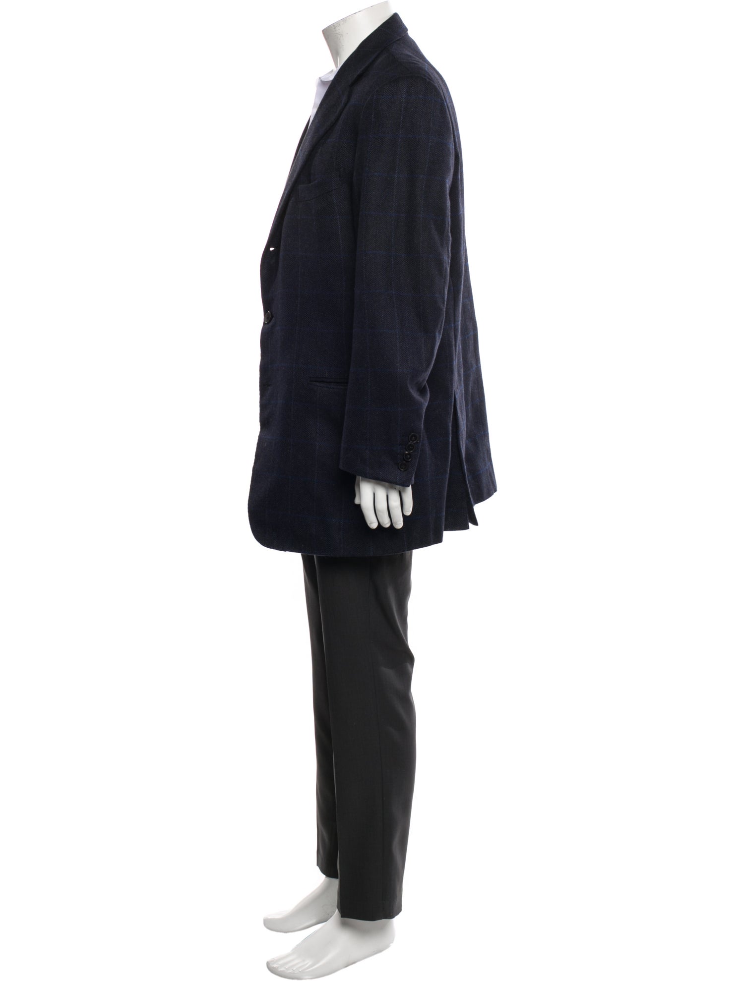 Ermenegildo Zegna Couture Cashmere Plaid Print Blazer