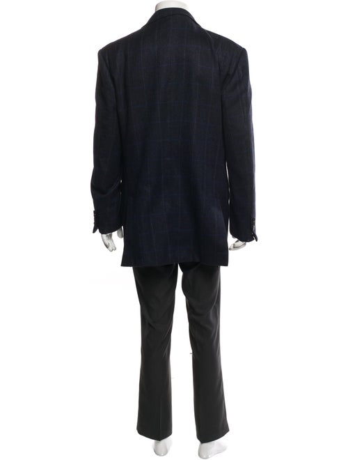 Ermenegildo Zegna Couture Cashmere Plaid Print Blazer