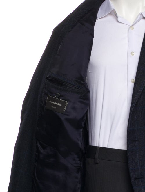 Ermenegildo Zegna Couture Cashmere Plaid Print Blazer