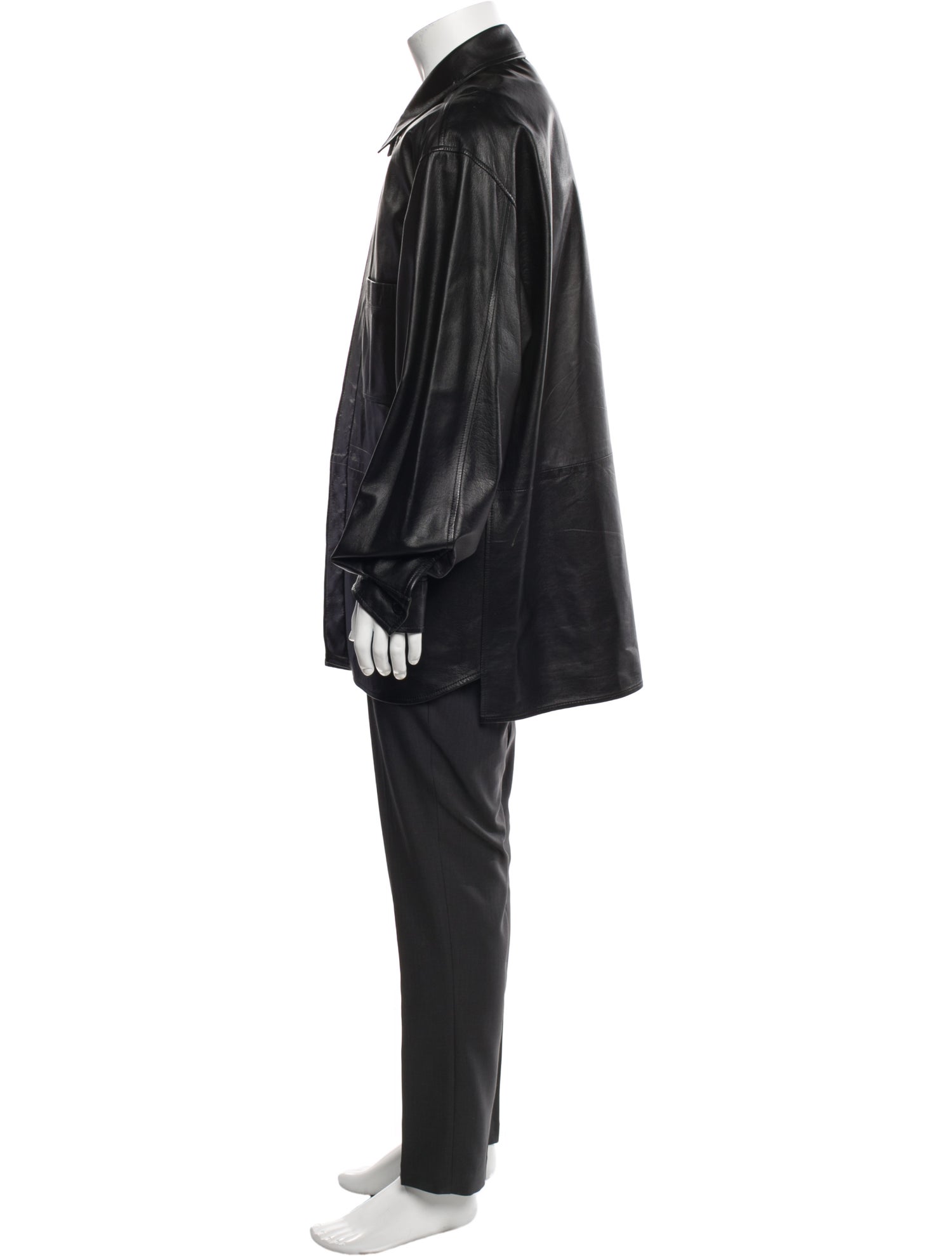 Ermenegildo Zegna Leather Overcoat