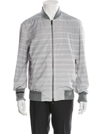 Ermenegildo Zegna Striped Bomber Jacket
