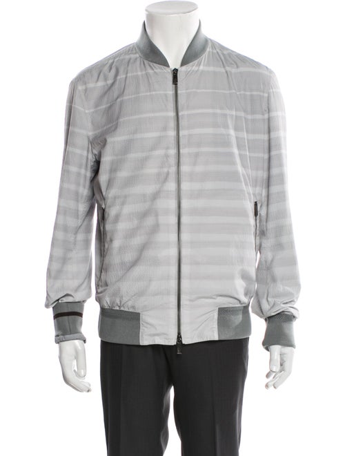 Ermenegildo Zegna Striped Bomber Jacket