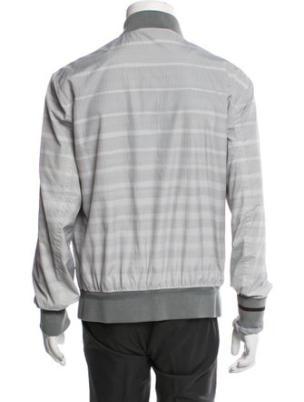 Ermenegildo Zegna Striped Bomber Jacket