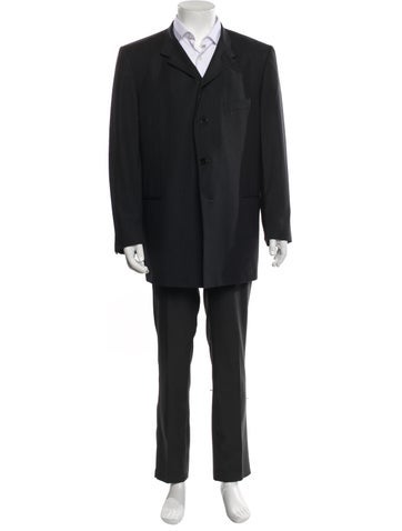 Ermenegildo Zegna Suiting Wool Embroidered Accent Blazer XXL