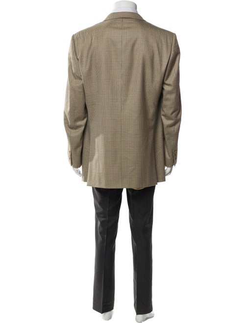 Ermenegildo Zegna Wool Houndstooth Print Overcoat