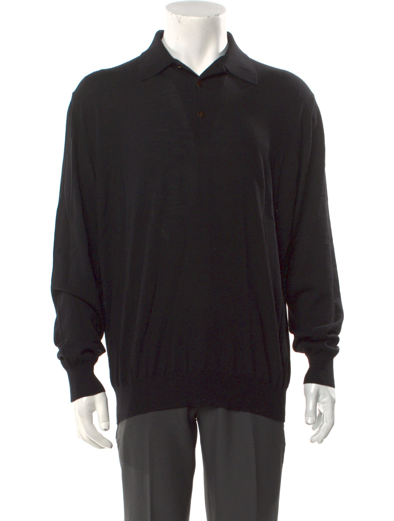 Ermenegildo Zegna Collar Long Sleeve Polo Sweater