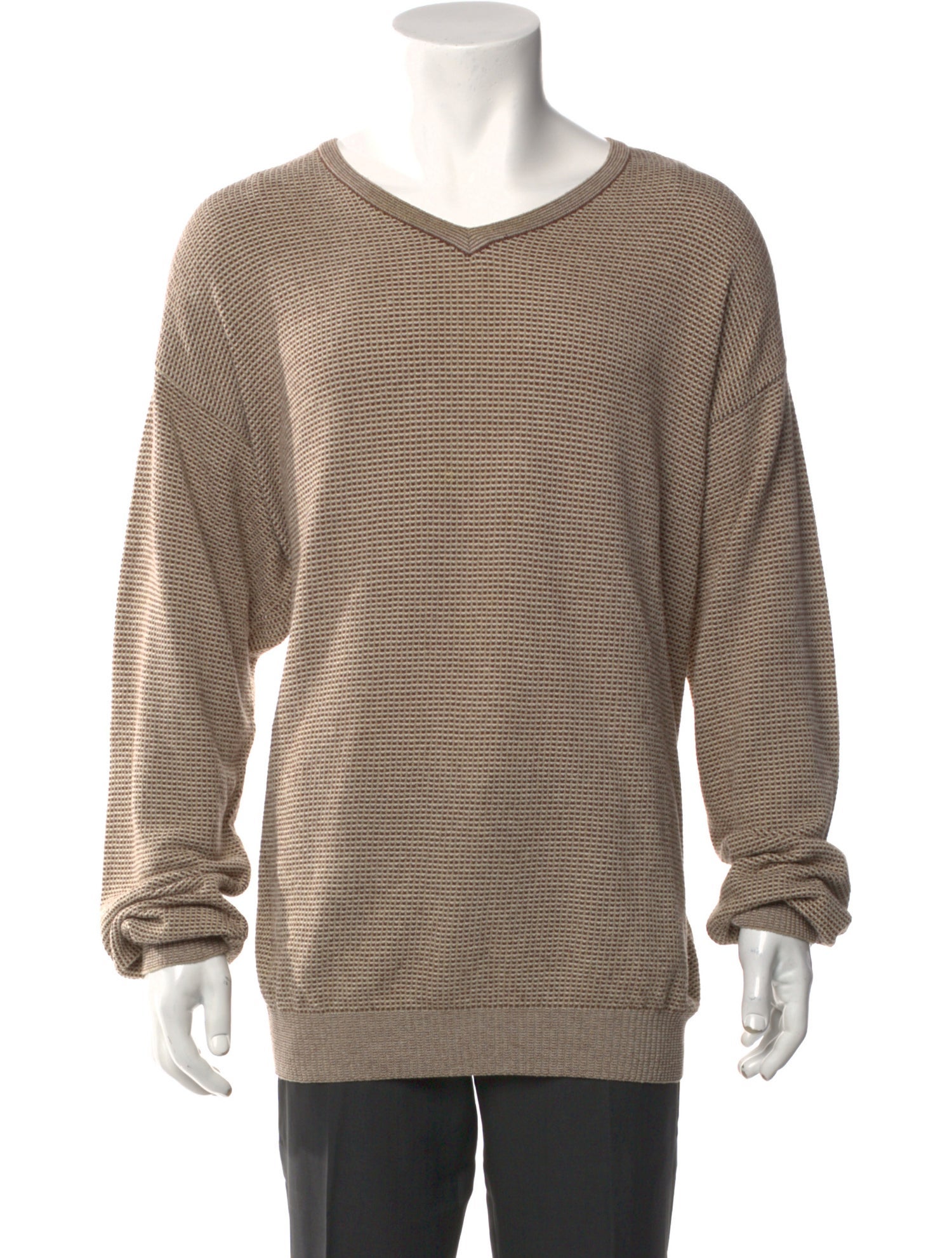 Ermenegildo Zegna Plaid Print Scoop Neck Pullover
