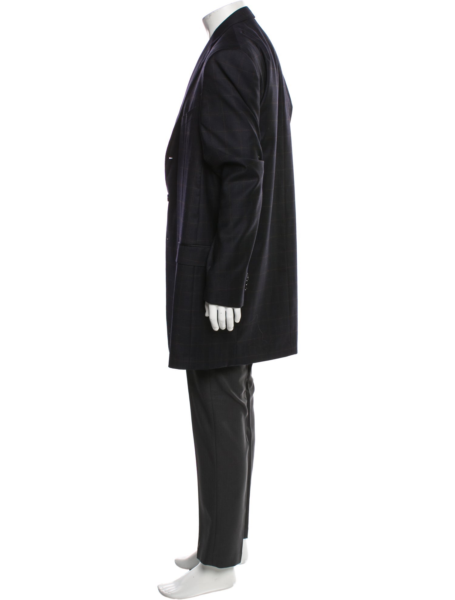 Ermenegildo Zegna Wool Plaid Print Blazer