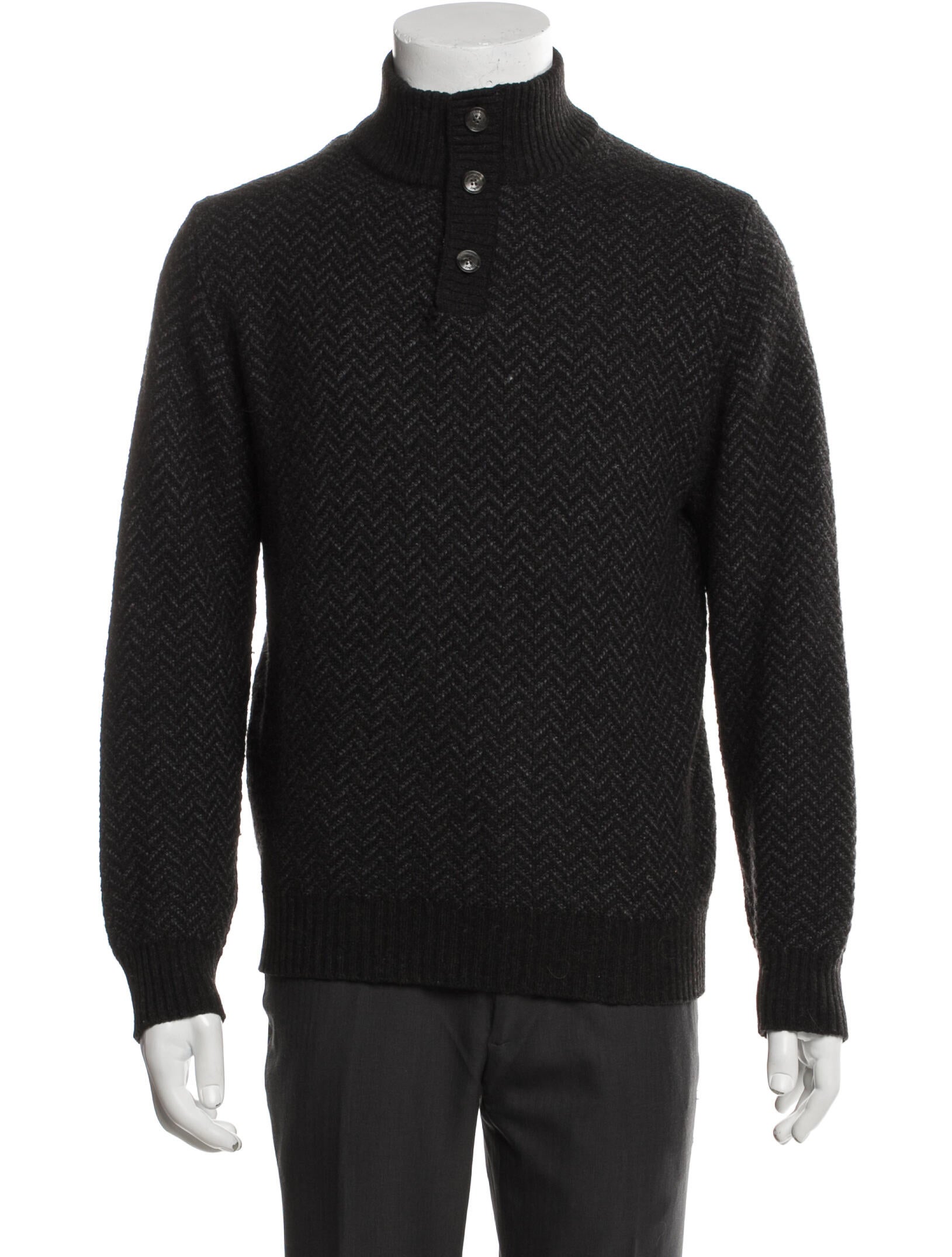 Ermenegildo Zegna Printed Turtleneck Polo Sweater