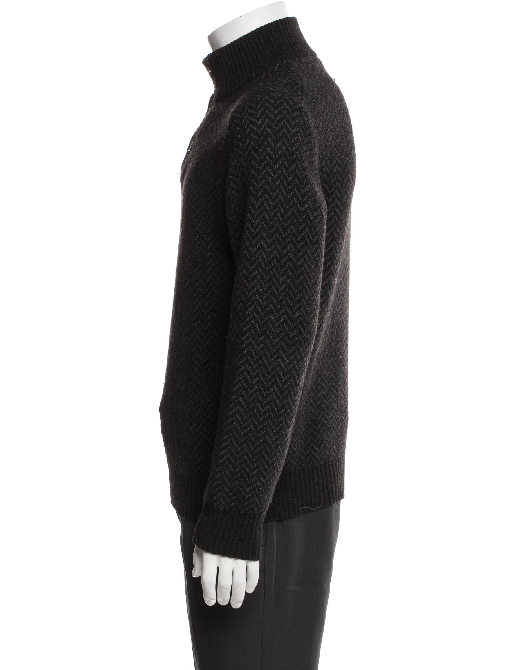 Ermenegildo Zegna Printed Turtleneck Polo Sweater