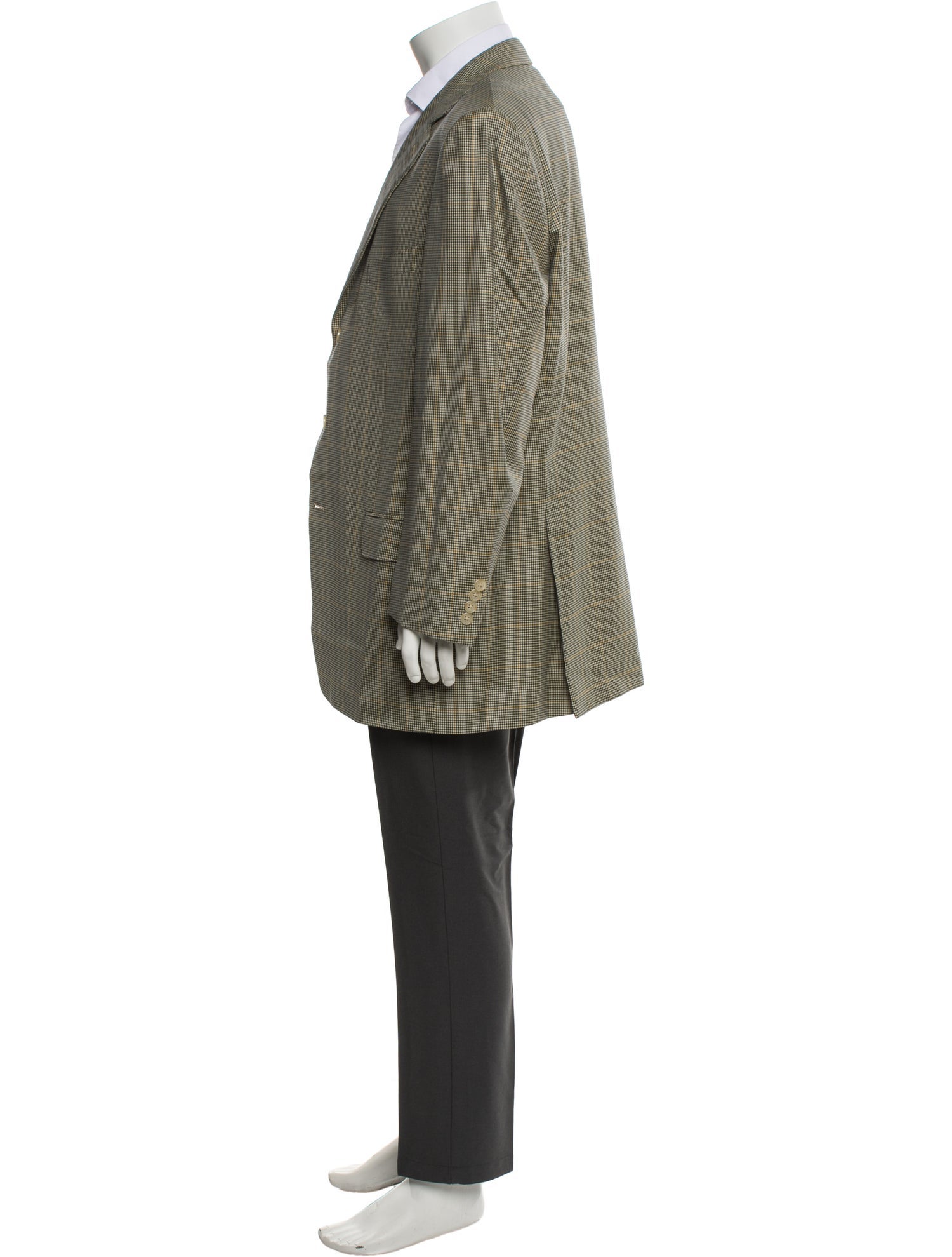 Ermenegildo Zegna Wool Plaid Print Blazer