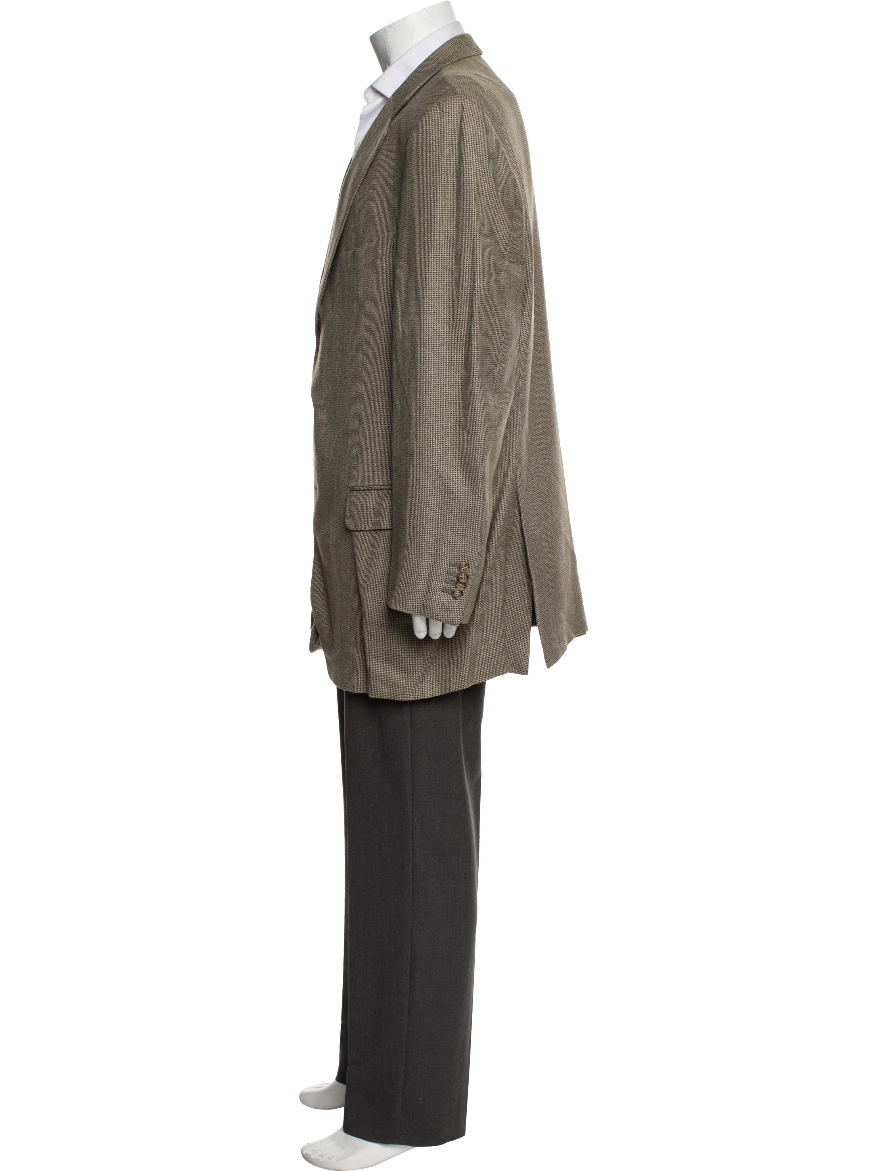 Ermenegildo Zegna Silk Houndstooth Print Blazer