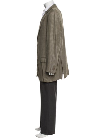 Ermenegildo Zegna Silk Houndstooth Print Blazer