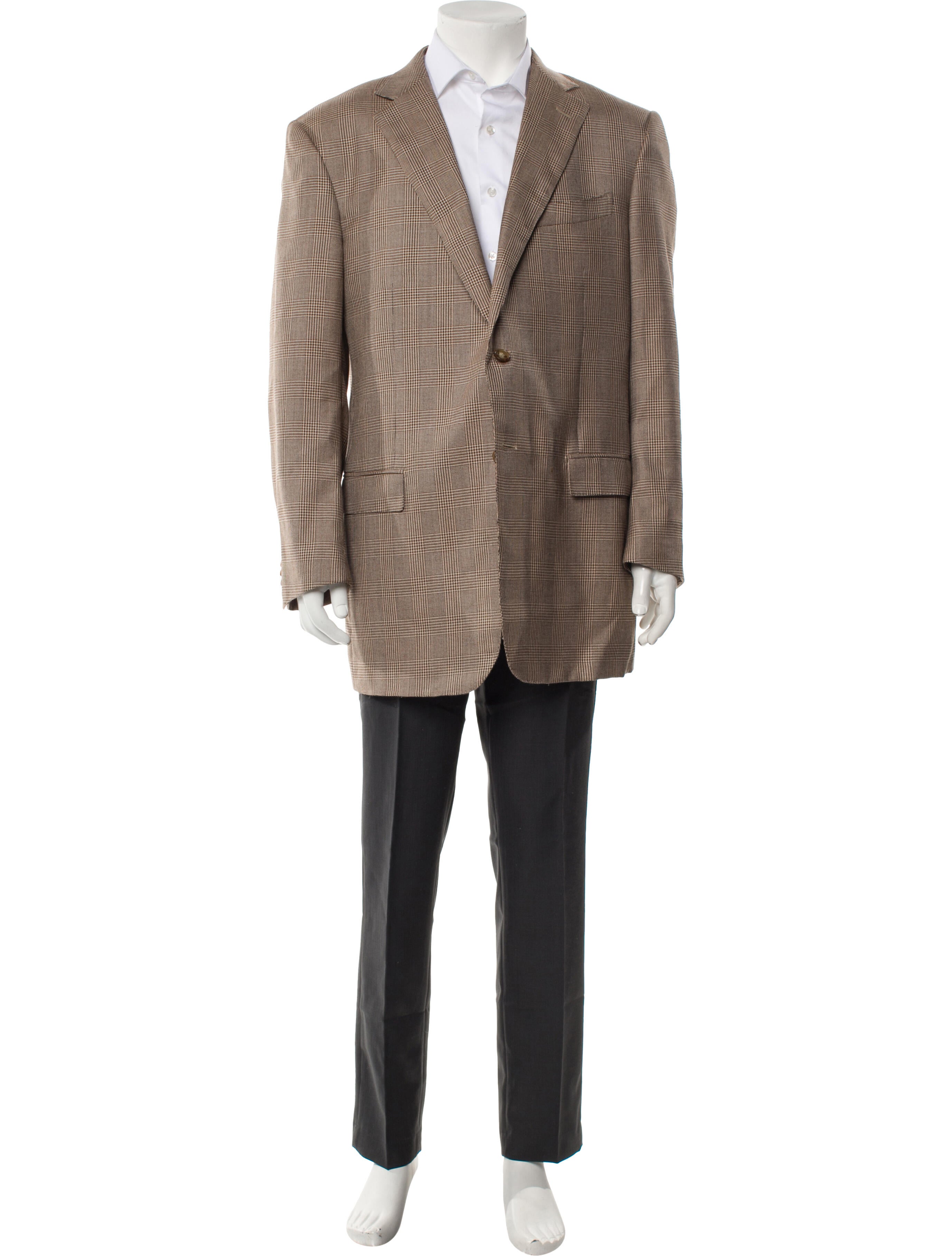 Ermenegildo Zegna Wool Houndstooth Print Blazer