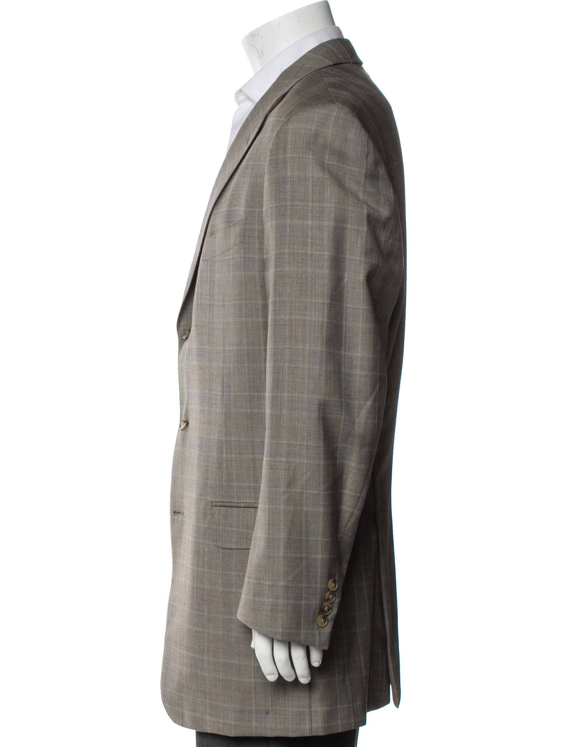 Ermenegildo Zegna Wool Plaid Print Sport Coat