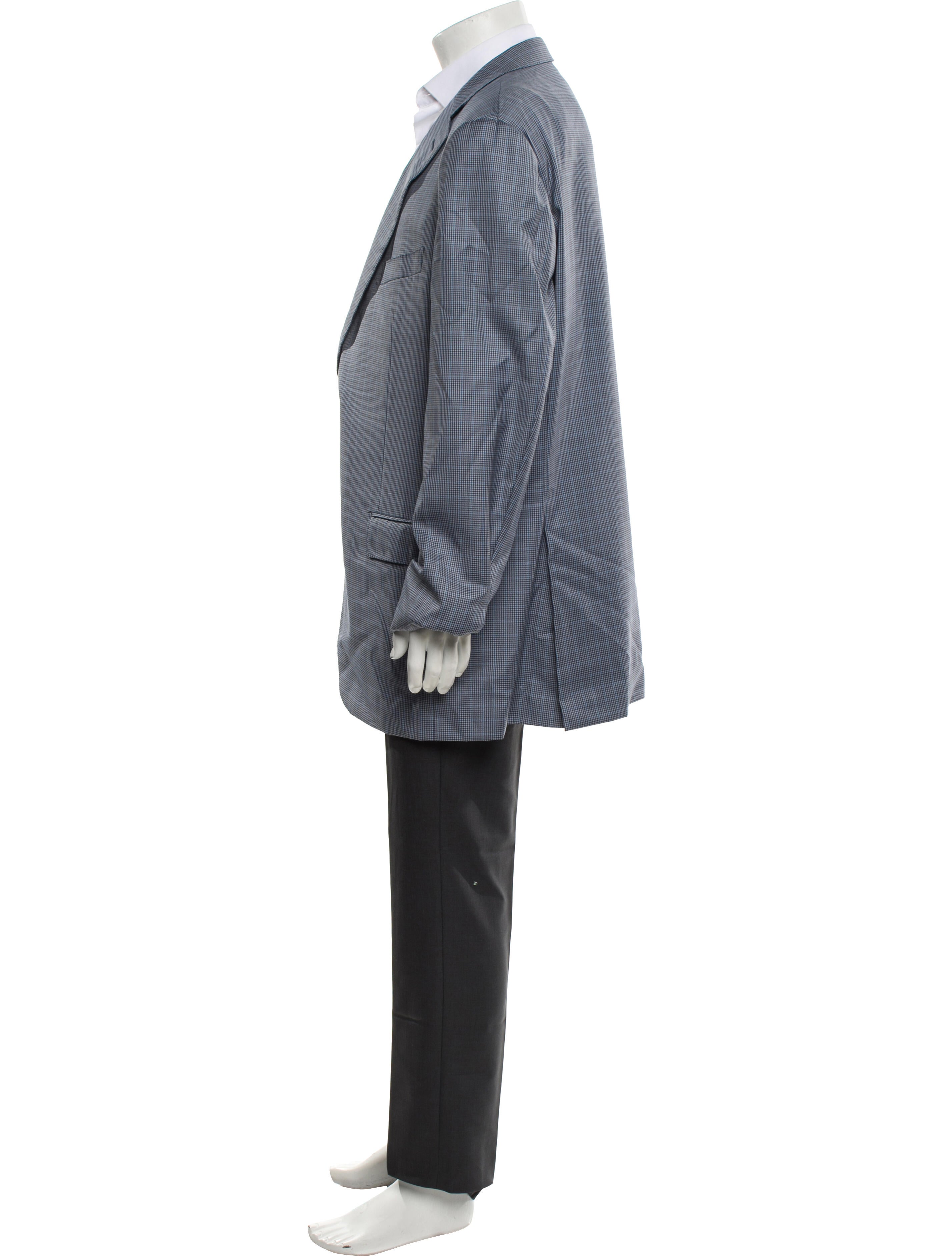 Ermenegildo Zegna Wool Plaid Print Blazer