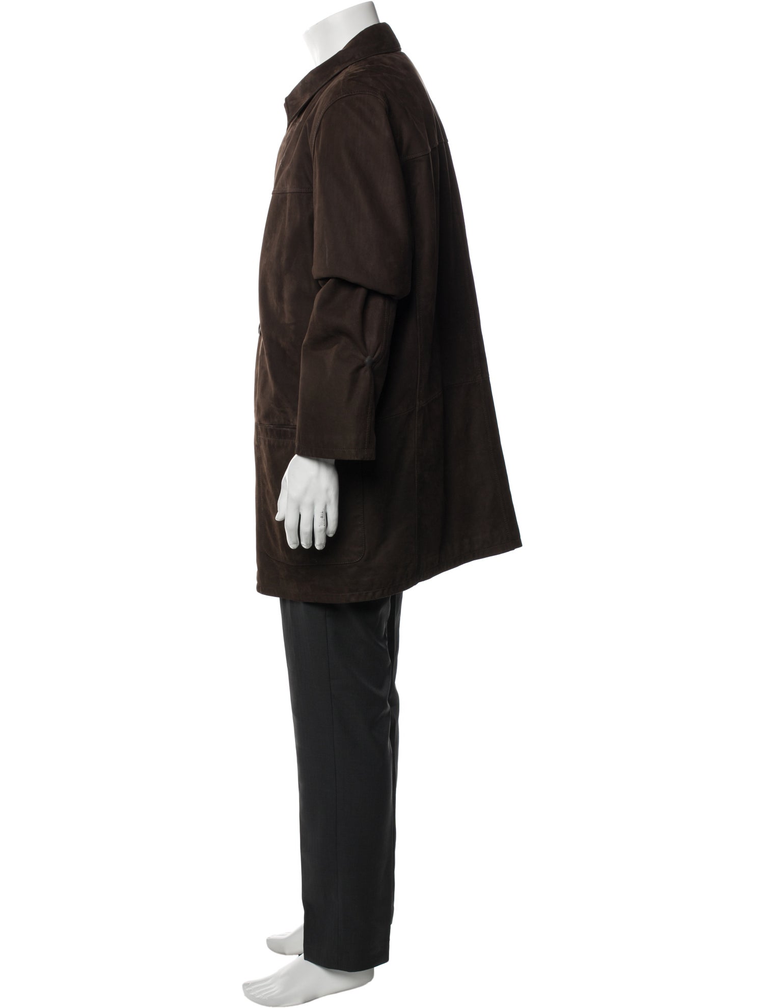 Ermenegildo Zegna Leather Trench Coat