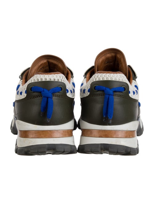 Ermenegildo Zegna Mesh Striped Athletic Sneakers