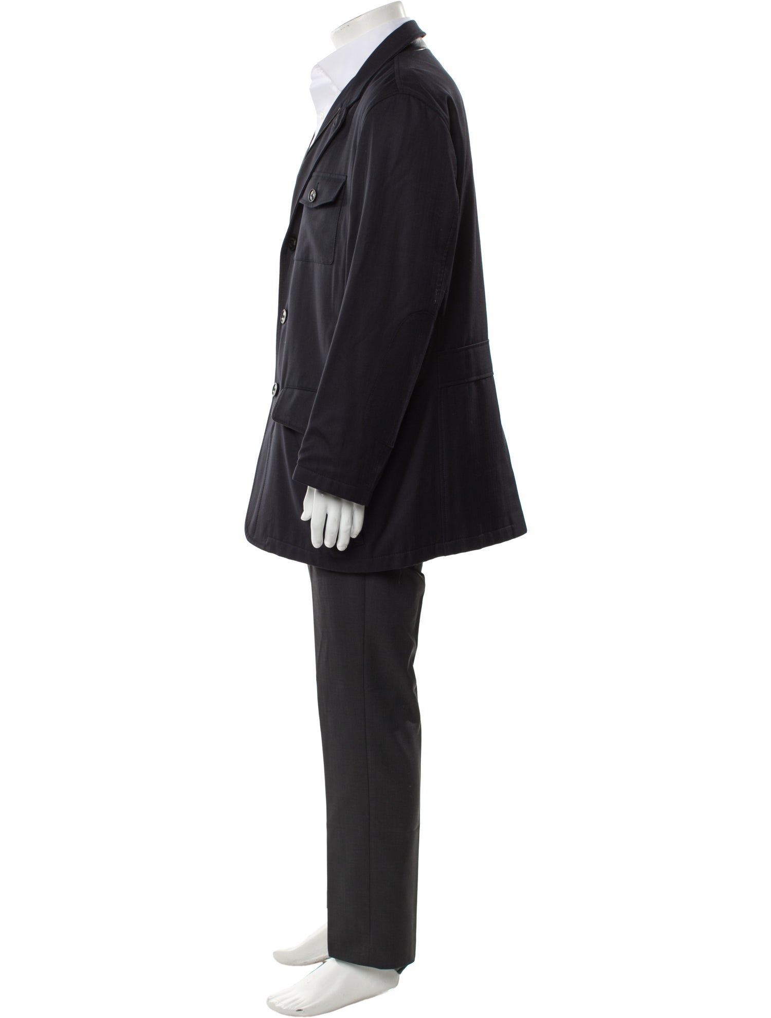 Ermenegildo Zegna Leather Overcoat