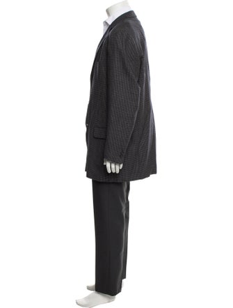 Ermenegildo Zegna Wool Plaid Print Blazer