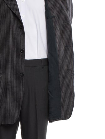 Ermenegildo Zegna Wool Plaid Print Blazer