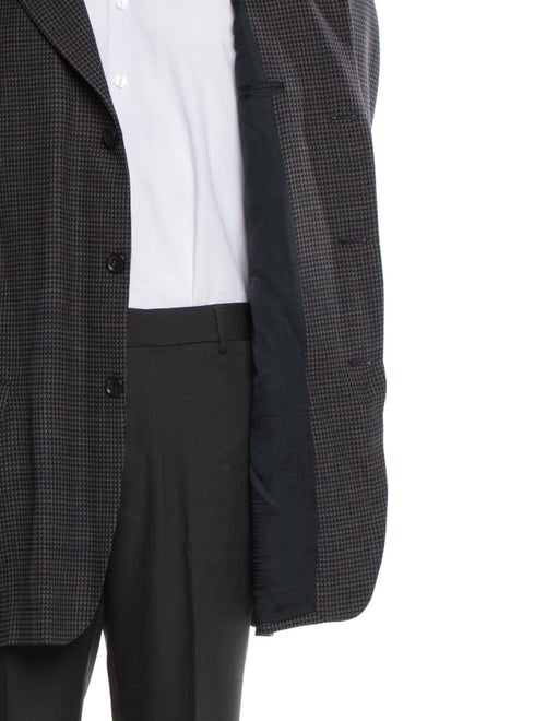 Ermenegildo Zegna Wool Plaid Print Blazer