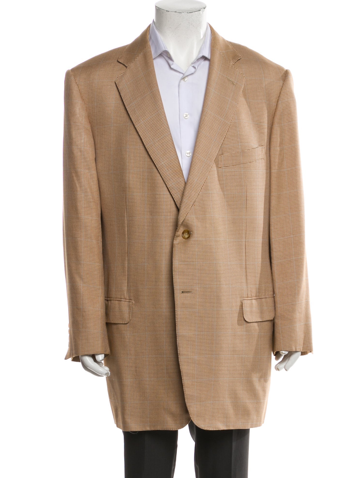 Ermenegildo Zegna Silk Plaid Print Blazer