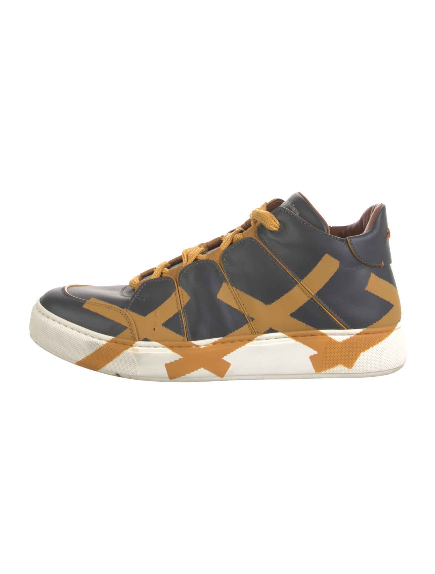 Ermenegildo Zegna Leather Printed Sneakers