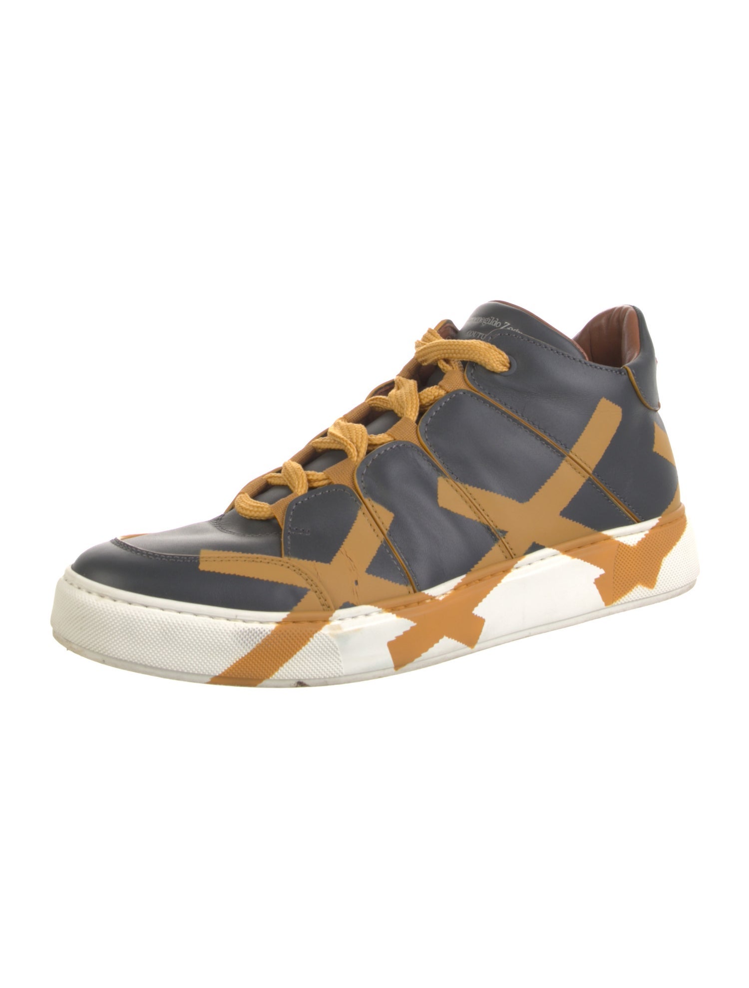 Ermenegildo Zegna Leather Printed Sneakers