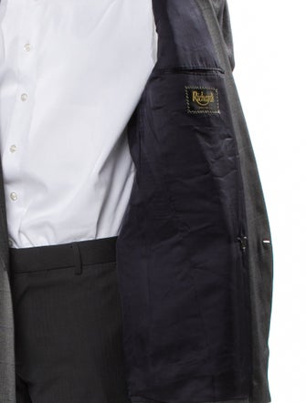 Ermenegildo Zegna Plaid Print Embroidered Accent Blazer