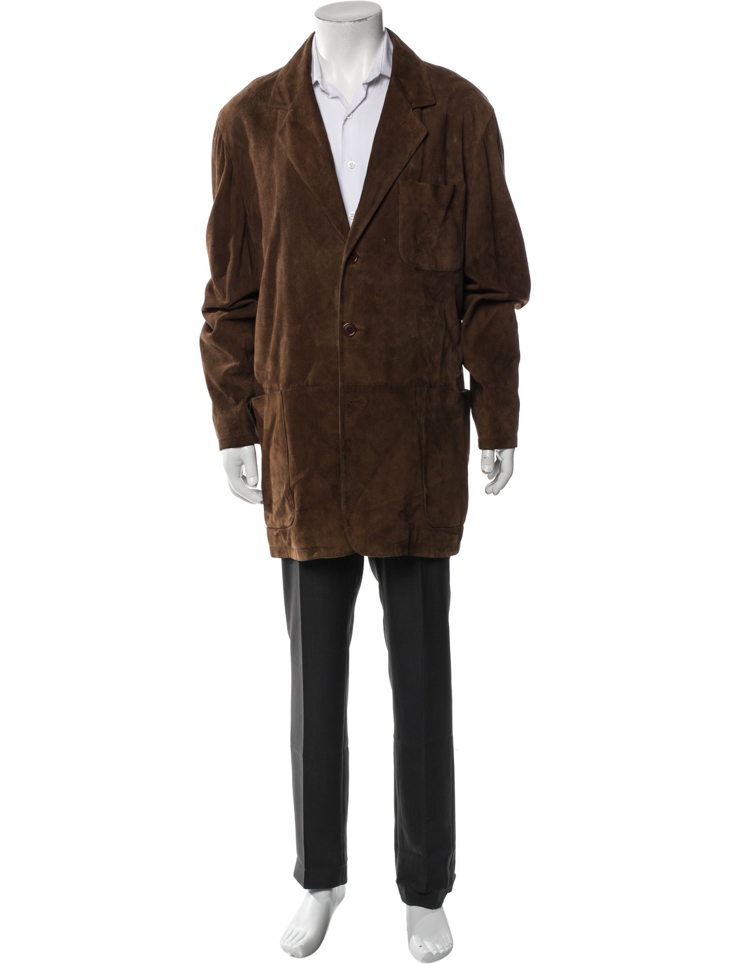 Ermenegildo Zegna Leather Overcoat