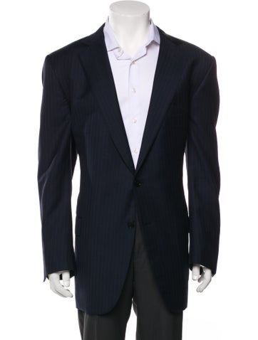 Ermenegildo Zegna Suiting Wool Striped Blazer Us50, It60 | XXL