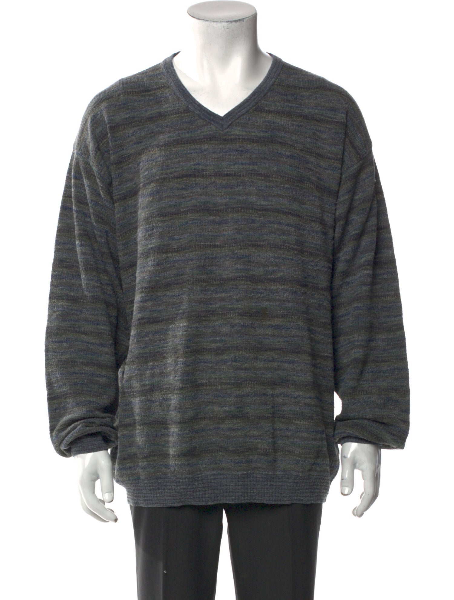 Ermenegildo Zegna Striped V-Neck Pullover