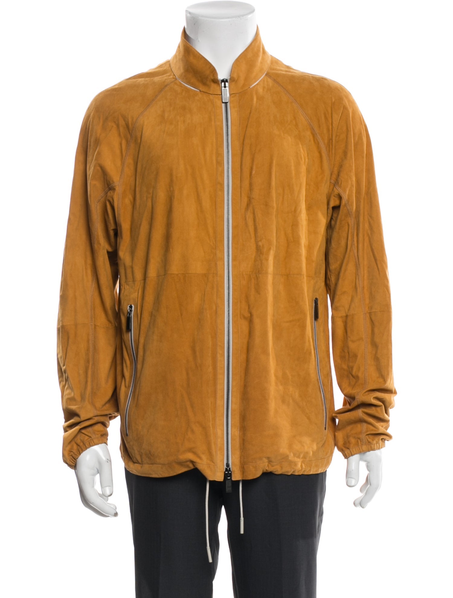 Ermenegildo Zegna Lamb Leather Bomber Jacket